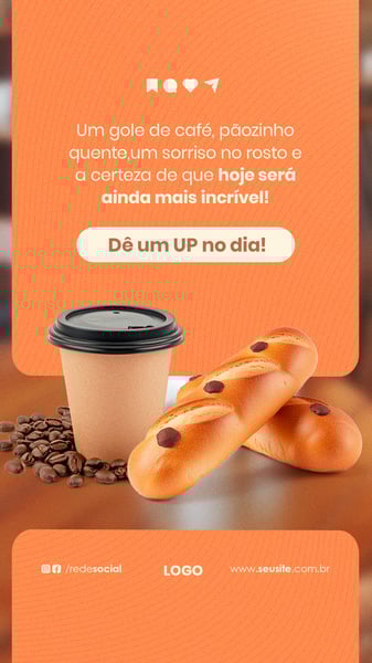 BOM DIA HOJE SERÁ AINDA MAIS INCRÍVEL STORY PSD EDITÁVEL