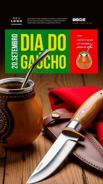 DIA DO GAÚCHO REVOLUÇÃO FARROUPILHA 20 DE SETEMBRO STORY SOCIAL MEDIA PSD EDITÁVEL 6