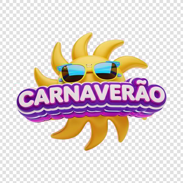 SELO 3D CARNAVAL COM SOL 3D E RAYBAN CARNAVERÃO 07