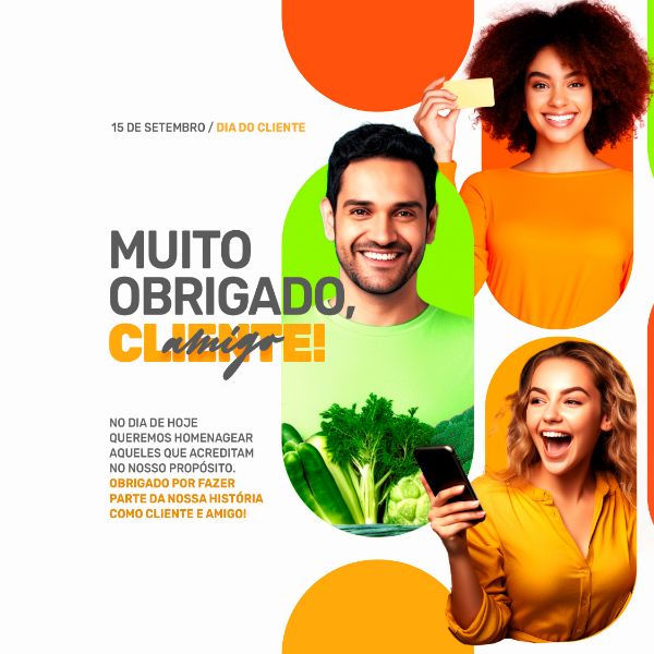 DIA DO CLIENTE 15 DE SETEMBRO POST BANNER COMEMORATIVO PSD EDITÁVEL