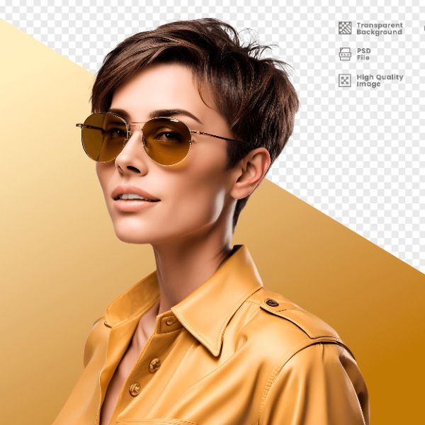 MULHER COM CAMISA AMARELA