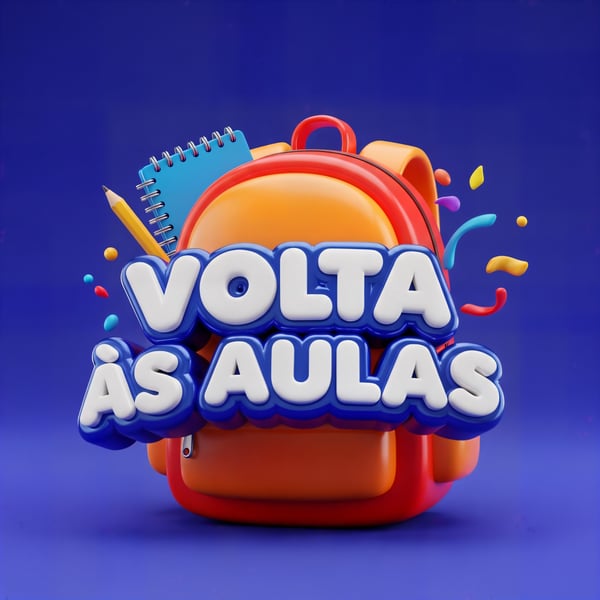 SELO 3D PARA CAMPANHA PUBLICITARIA PARA ESCOLAS, VOLTA AS AULAS-03