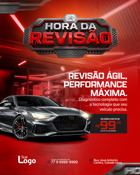 Hora da Revisão Social Media PSD Editável 1