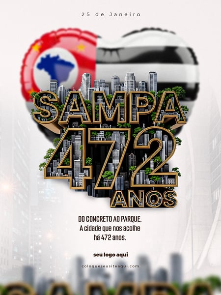 Flyer ANIVERSÁRIO DE SP 472 ANOS 
