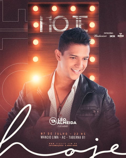 FLYER EVENTO HOJE LÉO ALMEIDA FEED