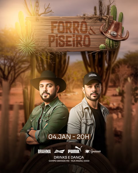 FLYER EVENTO SHOW FORRÓ E PISEIRO PSD FEED 38