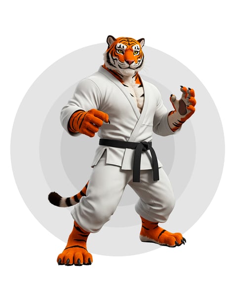 SOCIAL MEDIA MASCOTE TIGRE KARATE ACADEMIA