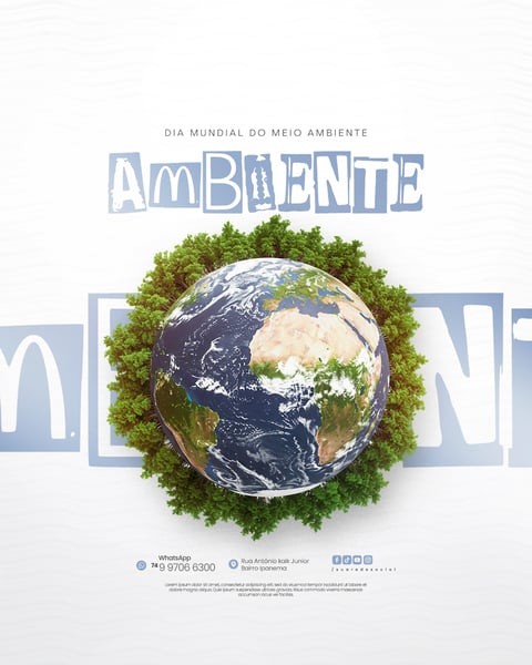 05 DE JUNHO - DIA MUNDIAL DO MEIO AMBIENTE SOCIAL MEDIA PSD EDITÁVEL