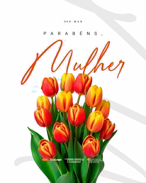 DIA INTERNACIONAL DA MULHER 08 DE MARÇO HOMENAGEM SOCIAL MEDIA PSD EDITÁVEL 5