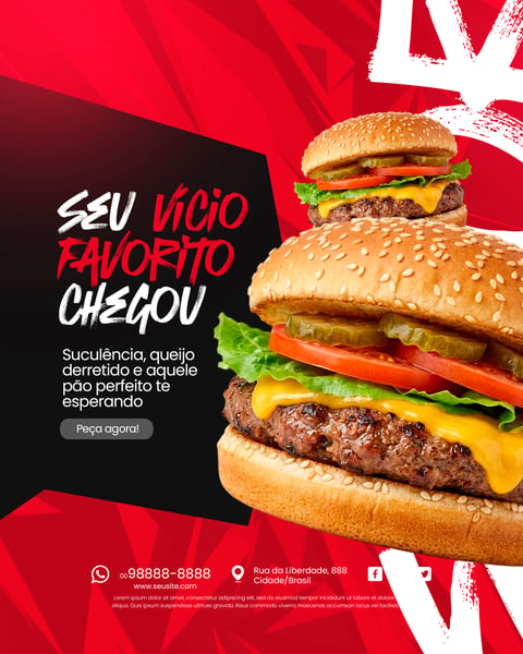 HAMBURGUERIA SOCIAL MEDIA PSD EDITÁVEL 2