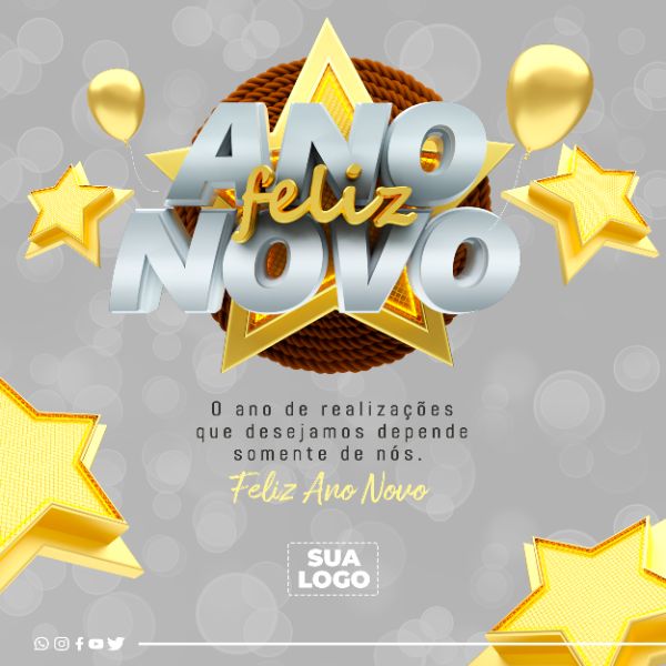 FELIZ ANO NOVO PSD EDITÁVEL