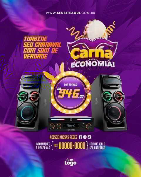 FEED BLOCO CARNAVAL SOCIAL MEDIA PSD EDITÁVEL 10