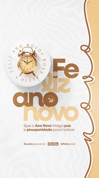 FELIZ ANO NOVO REVEILLON BOAS FESTAS SOCIAL MEDIA PSD EDITÁVEL