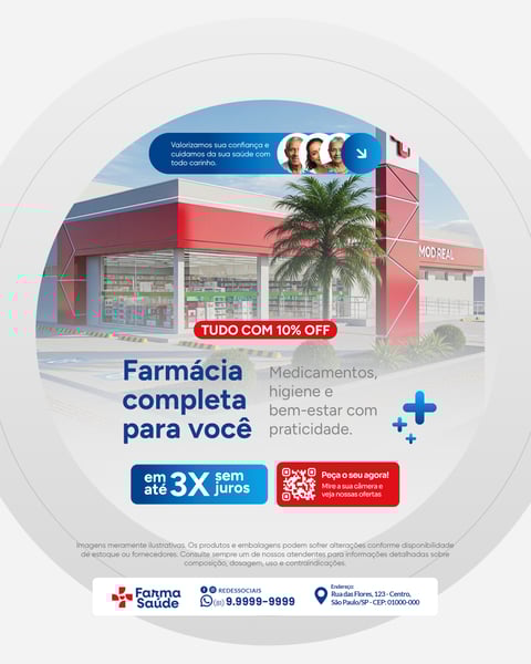 Farmácia e Drogaria Social Media PSD Editável