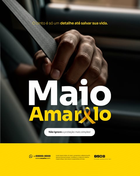 MAIO AMARELO CAMPANHA DE CONSCIENTIZAÇÃO SOBRE SEGURANÇA NO TRÂNSITO E VALORIZAÇÃO DA VIDA SOCIAL MEDIA FEED