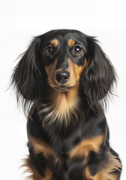 Cachorro retrato fundo branco