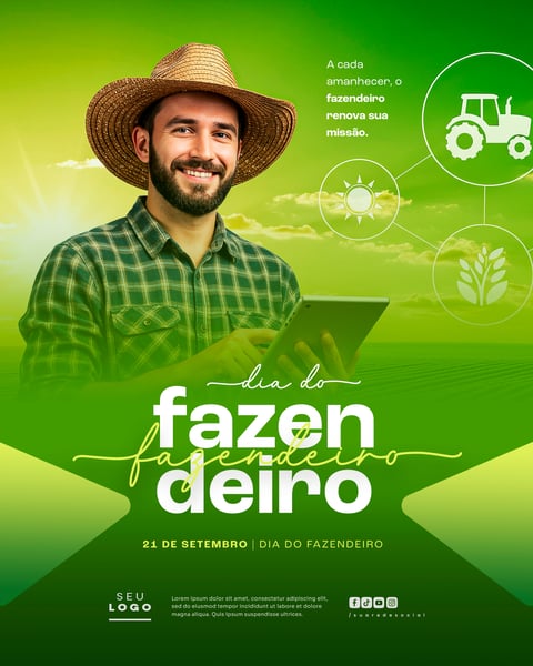 DIA DO FAZENDEIRO 21 DE SETEMBRO SOCIAL MEDIA PSD EDITÁVEL 9