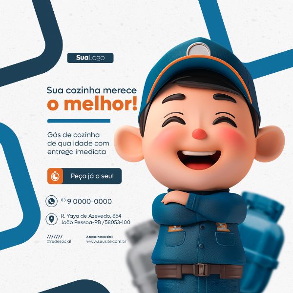 GÁS ENTREGA GRÁTIS SOCIAL MEDIA POST FEED