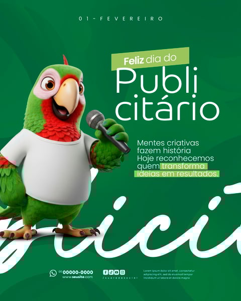 DIA DO PUBLICITÁRIO 01 DE FEVEREIRO SOCIAL MEDIA PSD EDITÁVEL 7