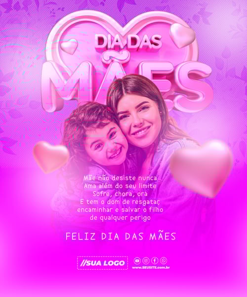 Feliz Dia das Mães Data Comemorativa Redes Sociais