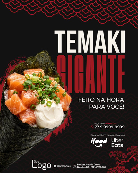 SUSHI COMIDA JAPONESA SOCIAL MEDIA PSD EDITÁVEL 4