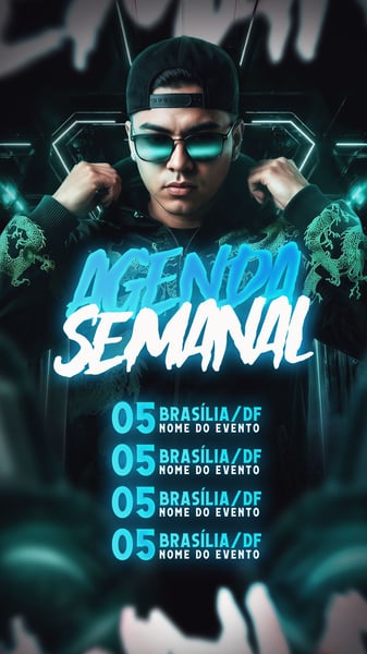 FLYER AGENDA SEMANAL STORY PSD EDITÁVEL