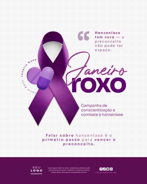 JANEIRO ROXO CAMPANHA DE COMBATE E PREVENÇÃO À HANSENÍASE SOCIAL MEDIA PSD EDITÁVEL 5