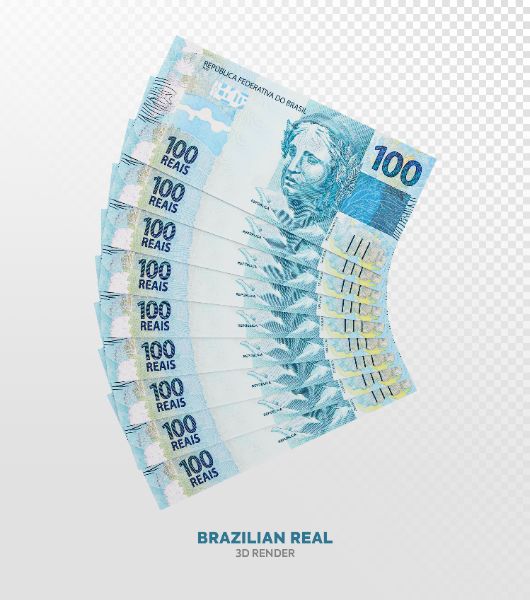 NOTAS DE 100 REAIS ELEMENTO 3D REALISTA