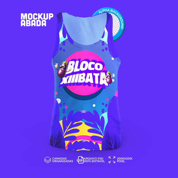 MOCKUP ABADÁ XIIIBATA FRENTE PSD EDITÁVEL