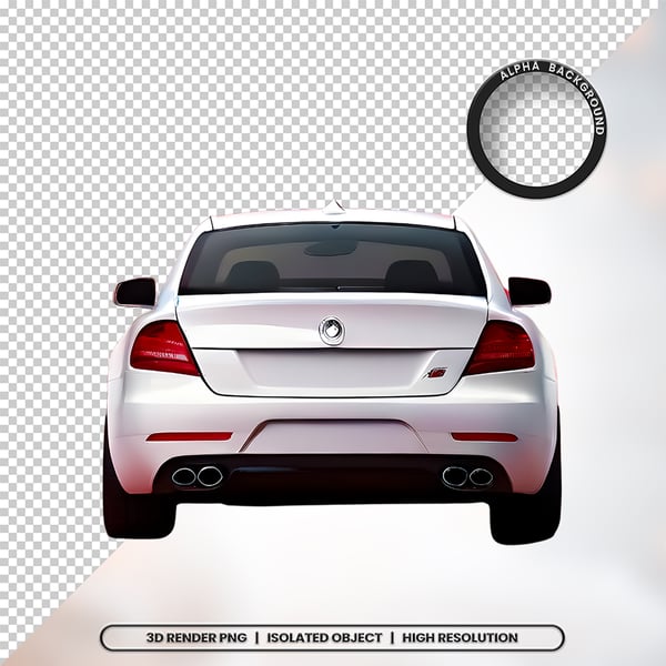 3D RENDER FUNDO DE UM CARRO ELEMENTO ÍCONE PSD PNG