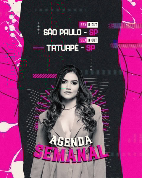 AGENDA SEMANAL TOUR SÃO PAULO FEED PSD EDITÁVEL