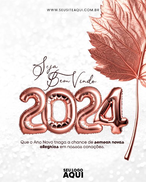 FEED | SEJA BEM VINDO JANEIRO | BEM VINDO 2024 | FELIZ ANO NOVO| PSD EDITÁVEL