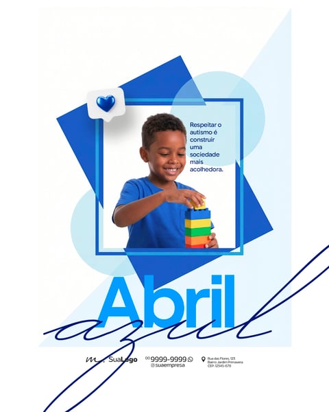 CAMPANHA DE CONSCIENTIZAÇÃO ABRIL AZUL SOCIAL MEDIA PSD EDITÁVEL 1