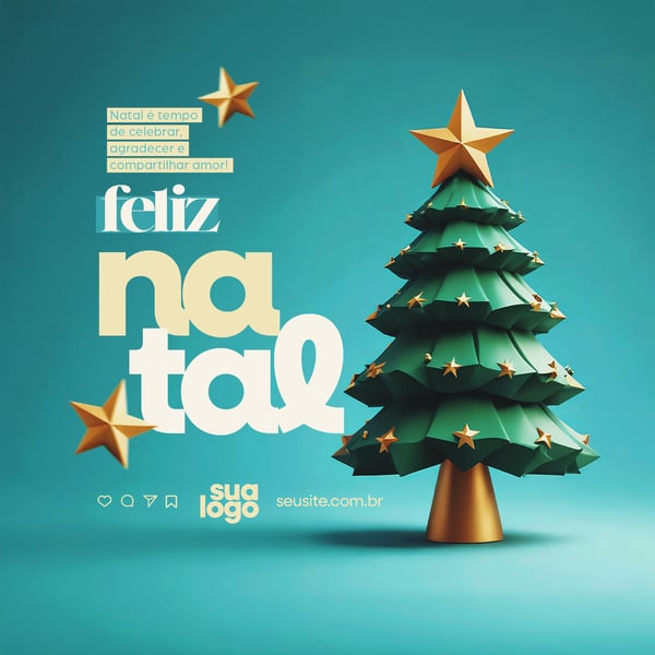 Feliz Natal Post Social Media PSD Editável