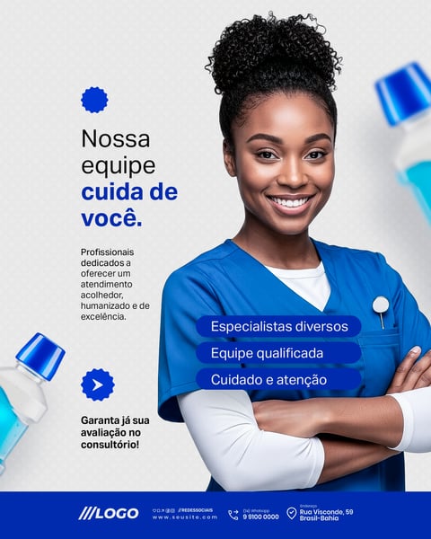 DENTISTA CLÍNICA DENTÁRIA SOCIAL MEDIA PSD EDITÁVEL 2