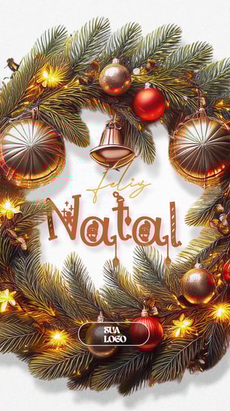 FELIZ NATAL 25 DE DEZEMBRO AVISO INFORME HORÁRIO COMUNICADO SOCIAL MEDIA PSD EDITÁVEL