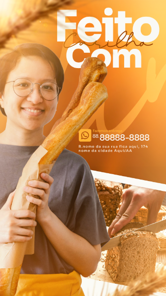 STORIES FEITO COM CARINHO PANIFICADORA SOCIAL MEDIA PSD