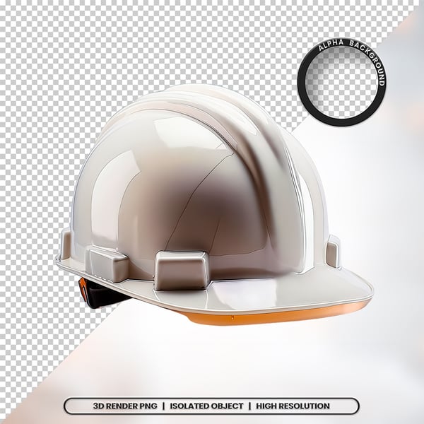 3D RENDER CAPACETE DE SEGURANÇA ELEMENTO ÍCONE PSD PNG