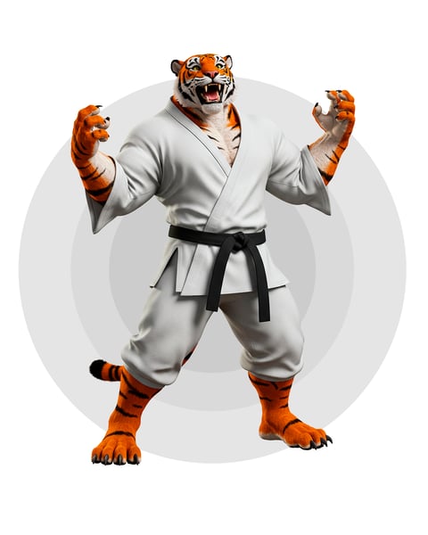 SOCIAL MEDIA MASCOTE TIGRE KARATE ACADEMIA