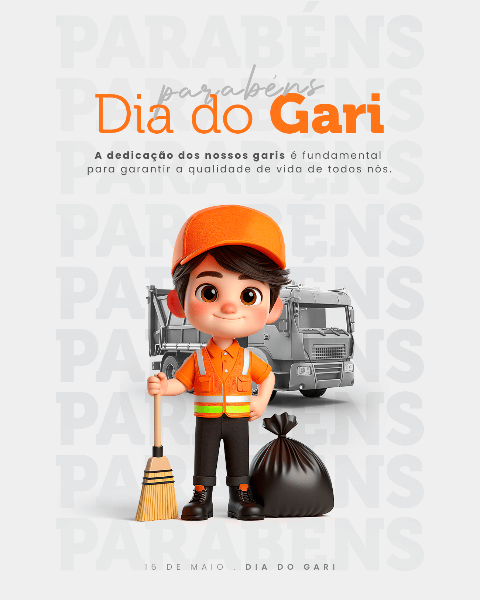SOCIAL MEDIA . DIA DO GARI - 16 DE MAIO