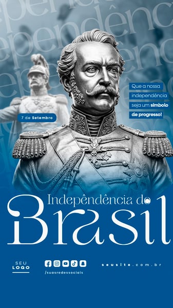INDEPENDÊNCIA DO BRASIL 7 DE SETEMBRO STORY SOCIAL MEDIA EDITÁVEL