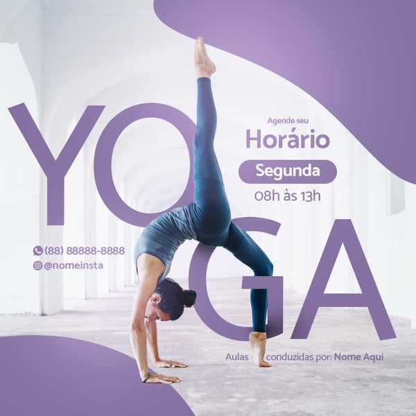 POST YOGA AGENDA HORÁRIO FEED