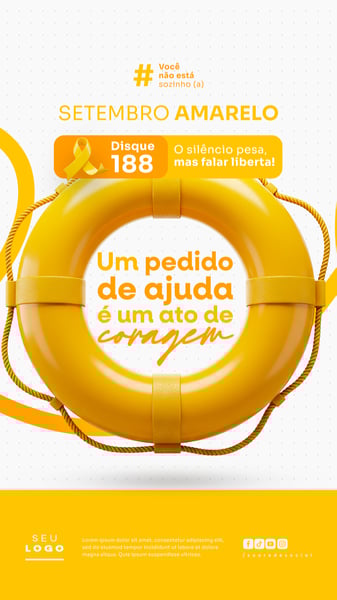 SETEMBRO AMARELO CAMPANHA DE PREVENÇÃO AO SUICÍDIO SOCIAL MEDIA PSD EDITÁVEL STORY 6