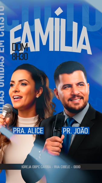 FLYER GOSPEL CULTO DA FAMÍLIA PSD STORY 4