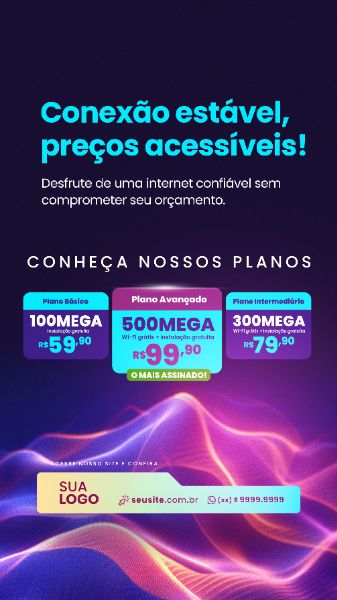 STORY - PROVEDOR DE INTERNET - CONEXÃO ESTÁVEL EM QUALQUER LUGAR