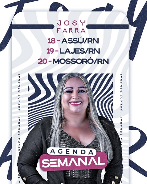 FLYER ARTISTA AGENDA DE SHOWS SEMANAL FEED