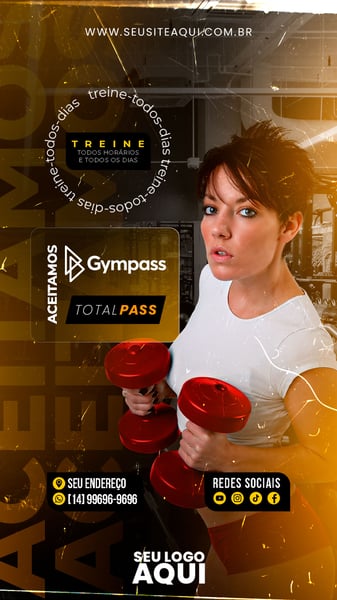 POST STORY - ACADEMIA - TREINE TODOS OS DIAS!