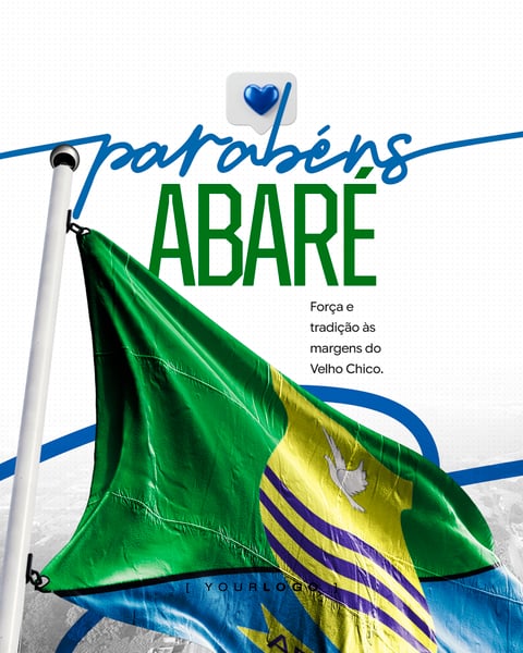 PARABÉNS ABARÉ MUNICÍPIO SOCIAL MEDIA PSD EDITÁVEL