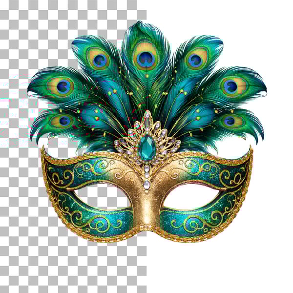 MÁSCARA DE CARNAVAL EM PNG TRANSPARENTE