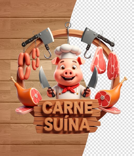 SELOS 3D PARA AÇOUGUE MODELO 13